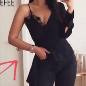 Viral zara blouse with lace